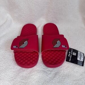NWT Red Trailblazers NBA Con Slides Men's Size 10 Adjustable Sandals Portland